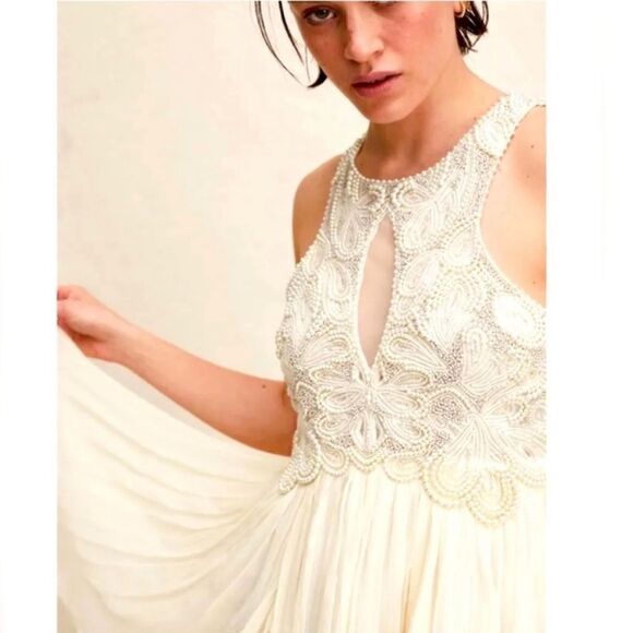 Free People Pearlie Mini Dress Size 6 - Picture 2 of 12